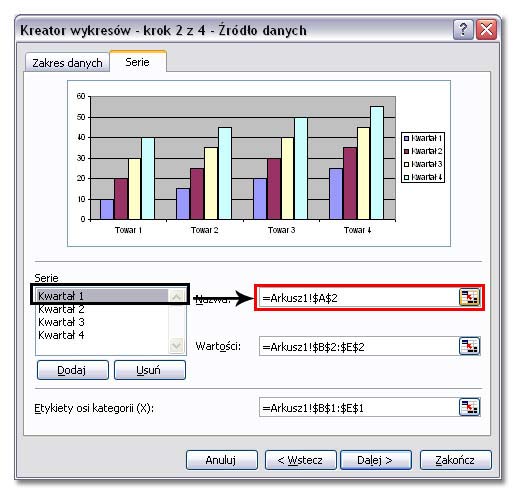 Tworzenie wykresów w Excelu